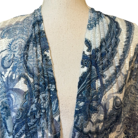 ❤️*GORGEOUS OPEN FRONT TOPPER w/LACE DETAIL SPRING/SUMMER CHICO SIZE: 1 = 8/10 - Picture 3 of 11